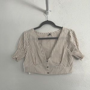 Zaful striped crop top